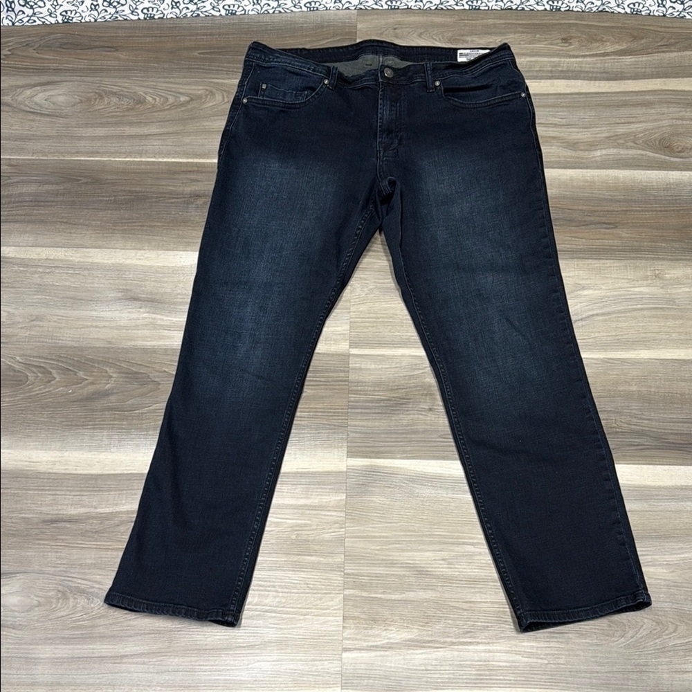 Buffalo David Bitton Jack stretch straight blue denim jeans size 38 - Picture 1 of 9